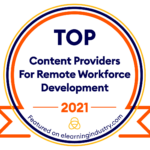 eLearning Industry 2021 Top Content Providers Providers for Remote Workforce Development Award