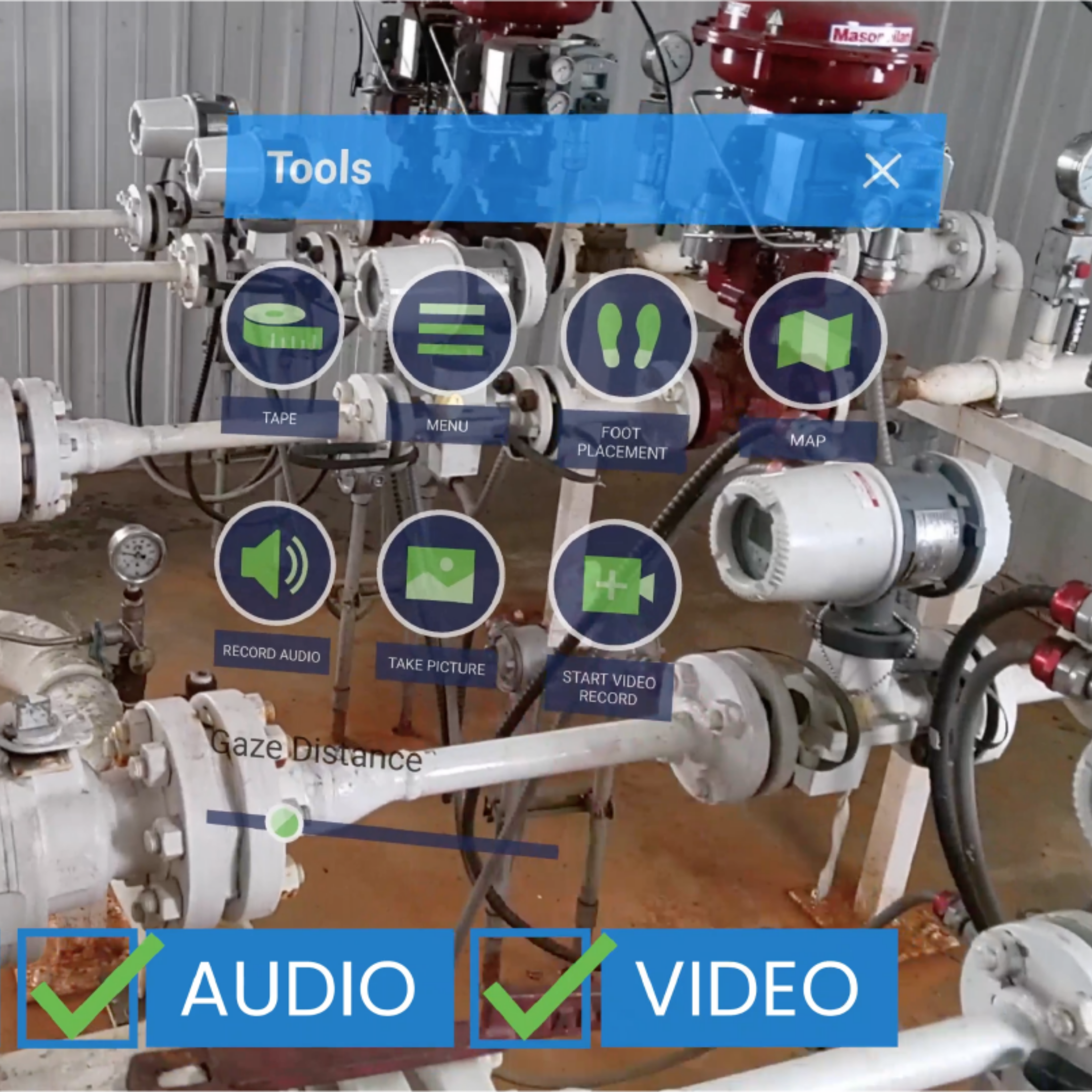 Augmented Reality experience of operations safety training in a warehouse setting