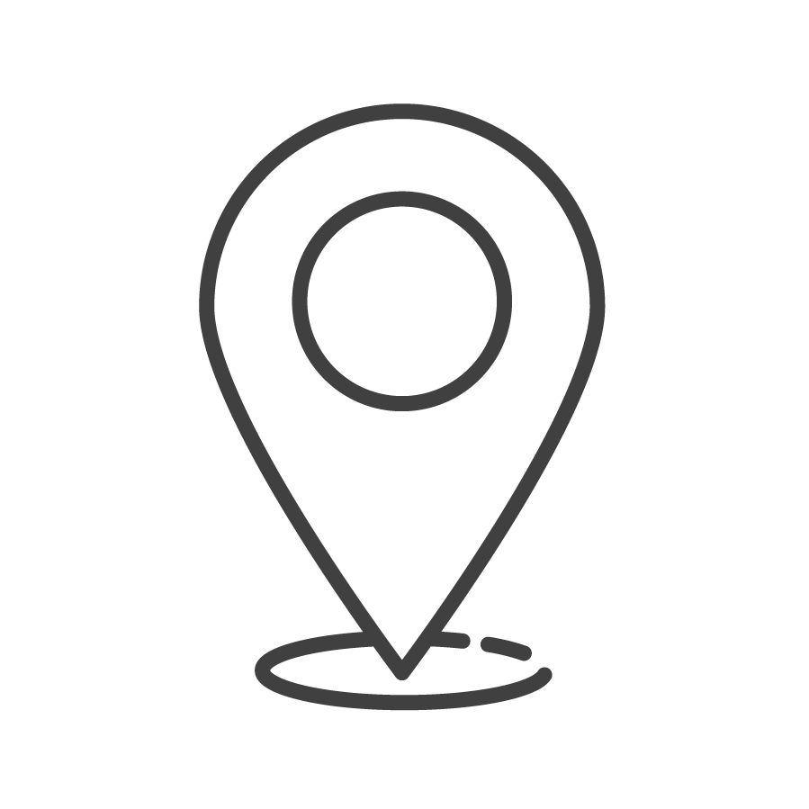 Line art icon of location marker